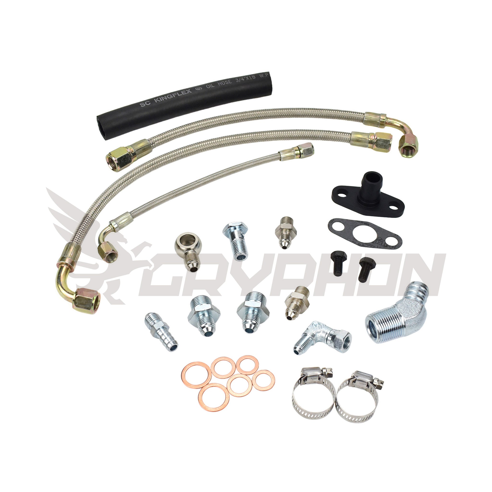 Turbo Oil & Water Line Kit Nissan Skyline RB25DET with stock turbo