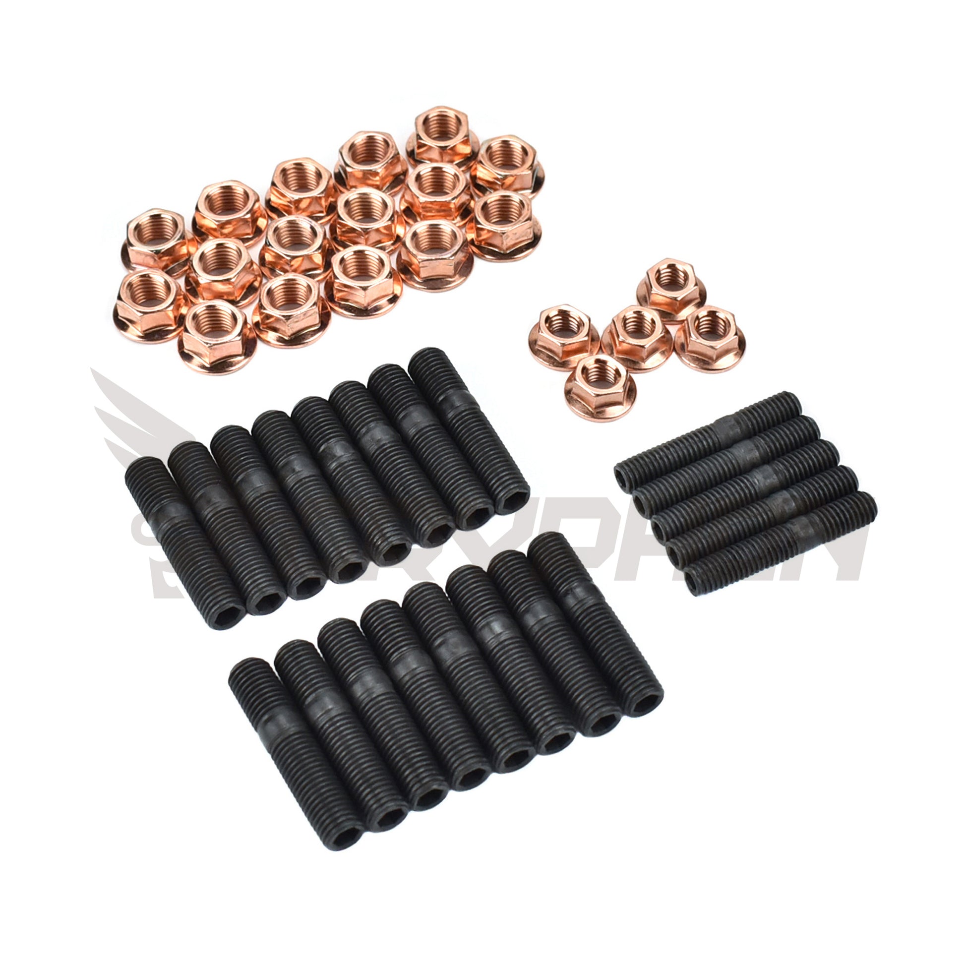 inner hex stud and top lock nut kit for Ford Falcon FPV Barra 240T 245T 270T 310T BA BF FORCE 6 TYPHOON XR6 FG FGX G6 F6 F6E exhaust manifold, turbo inlet to manifold, turbo to dump pipe